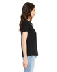 Bella + Canvas Ladies' Relaxed Triblend V-Neck T-Shirt solid blk trblnd ModelSide