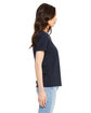 Bella + Canvas Ladies' Relaxed Triblend V-Neck T-Shirt solid nvy trblnd ModelSide