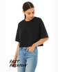 Bella + Canvas FWD Fashion Ladies' Jersey Cropped T-Shirt black ModelQrt