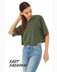 Bella + Canvas FWD Fashion Ladies' Jersey Cropped T-Shirt military green ModelQrt