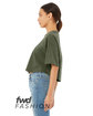 Bella + Canvas FWD Fashion Ladies' Jersey Cropped T-Shirt military green ModelSide