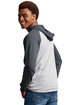 Russell Athletic Adult Essential Raglan Pullover Hooded T-Shirt ASH/ BLACK HTHR ModelBack