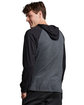 Russell Athletic Adult Essential Raglan Pullover Hooded T-Shirt BLACK HTHR/ BLK ModelBack