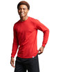 Russell Athletic Unisex Essential Performance Long-Sleeve T-Shirt TRUE RED ModelSide