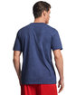 Russell Athletic Unisex Essential Performance T-Shirt VINTAGE HTHR NVY ModelBack