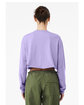 Bella + Canvas FWD Fashion Ladies' Cropped Long-Sleeve T-Shirt dark lavender ModelBack
