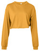 Bella + Canvas FWD Fashion Ladies' Cropped Long-Sleeve T-Shirt mustard OFFront