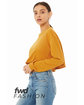 Bella + Canvas FWD Fashion Ladies' Cropped Long-Sleeve T-Shirt mustard ModelQrt