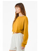 Bella + Canvas FWD Fashion Ladies' Cropped Long-Sleeve T-Shirt mustard ModelSide