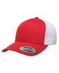 Yupoong Adult 5-Panel Retro Trucker Cap red/ white OFFront
