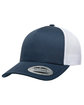 Yupoong Adult 5-Panel Retro Trucker Cap navy/ white OFFront
