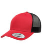 Yupoong Adult Retro Trucker Cap RED/ BLACK OFFront