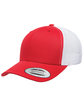 Yupoong Adult Retro Trucker Cap RED/ WHITE OFFront