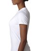 Next Level Apparel Ladies' CVC T-Shirt white ModelSide