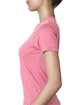 Next Level Apparel Ladies' CVC T-Shirt hot pink ModelSide