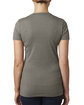 Next Level Apparel Ladies' CVC Deep V-Neck T-Shirt WARM GRAY ModelBack