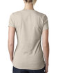 Next Level Apparel Ladies' CVC Deep V-Neck T-Shirt SAND ModelBack