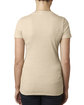 Next Level Apparel Ladies' CVC Deep V-Neck T-Shirt CREAM ModelBack