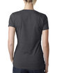 Next Level Apparel Ladies' CVC Deep V-Neck T-Shirt CHARCOAL ModelBack