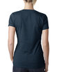 Next Level Apparel Ladies' CVC Deep V-Neck T-Shirt MIDNIGHT NAVY ModelBack