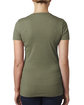 Next Level Apparel Ladies' CVC Deep V-Neck T-Shirt MILITARY GREEN ModelBack