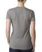 Next Level Apparel Ladies' CVC Deep V-Neck T-Shirt STONE GRAY ModelBack