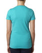 Next Level Apparel Ladies' CVC Deep V-Neck T-Shirt TAHITI BLUE ModelBack