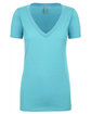 Next Level Apparel Ladies' CVC Deep V-Neck T-Shirt TAHITI BLUE OFFront