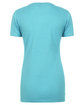 Next Level Apparel Ladies' CVC Deep V-Neck T-Shirt TAHITI BLUE OFBack