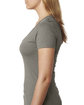 Next Level Apparel Ladies' CVC Deep V-Neck T-Shirt WARM GRAY ModelSide