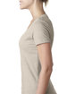 Next Level Apparel Ladies' CVC Deep V-Neck T-Shirt SAND ModelSide