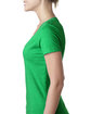 Next Level Apparel Ladies' CVC Deep V-Neck T-Shirt KELLY GREEN ModelSide