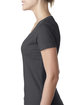 Next Level Apparel Ladies' CVC Deep V-Neck T-Shirt CHARCOAL ModelSide