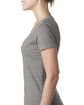Next Level Apparel Ladies' CVC Deep V-Neck T-Shirt STONE GRAY ModelSide