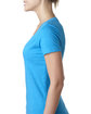 Next Level Apparel Ladies' CVC Deep V-Neck T-Shirt TURQUOISE ModelSide