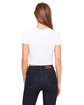 Bella + Canvas Ladies' Poly-Cotton Crop T-Shirt white ModelBack