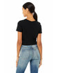 Bella + Canvas Ladies' Poly-Cotton Crop T-Shirt  ModelBack