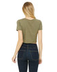 Bella + Canvas Ladies' Poly-Cotton Crop T-Shirt heather olive ModelBack