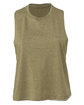 Bella + Canvas Ladies' Racerback Cropped Tank heather olive OFFront