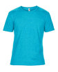 Gildan Adult Triblend T-Shirt HTH CARIB BLUE OFFront