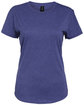 Gildan Ladies' Triblend T-Shirt HEATHER BLUE FlatFront