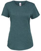 Gildan Ladies' Triblend T-Shirt HTH DARK GREEN FlatFront