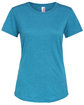 Gildan Ladies' Triblend T-Shirt HTH GALAP BLUE FlatFront