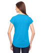 Anvil Ladies' Triblend V-Neck T-Shirt HTHR CARIB BLUE ModelBack