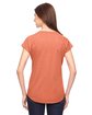 Anvil Ladies' Triblend V-Neck T-Shirt HEATHER BRONZE ModelBack
