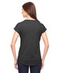 Anvil Ladies' Triblend V-Neck T-Shirt HEATHER DK GREY ModelBack