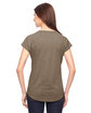 Anvil Ladies' Triblend V-Neck T-Shirt HEATHER SLATE ModelBack
