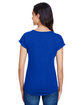 Anvil Ladies' Triblend V-Neck T-Shirt ATLANTIC BLUE ModelBack