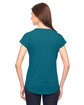 Anvil Ladies' Triblend V-Neck T-Shirt HTH GALAP BLUE ModelBack