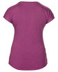 Anvil Ladies' Triblend V-Neck T-Shirt HEATHER RASPBRRY FlatBack